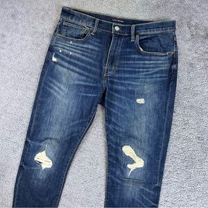 Lucky Brand Jeans 223 Straight Mens 32x32 Fits 33W Blue Med Wash Distressed